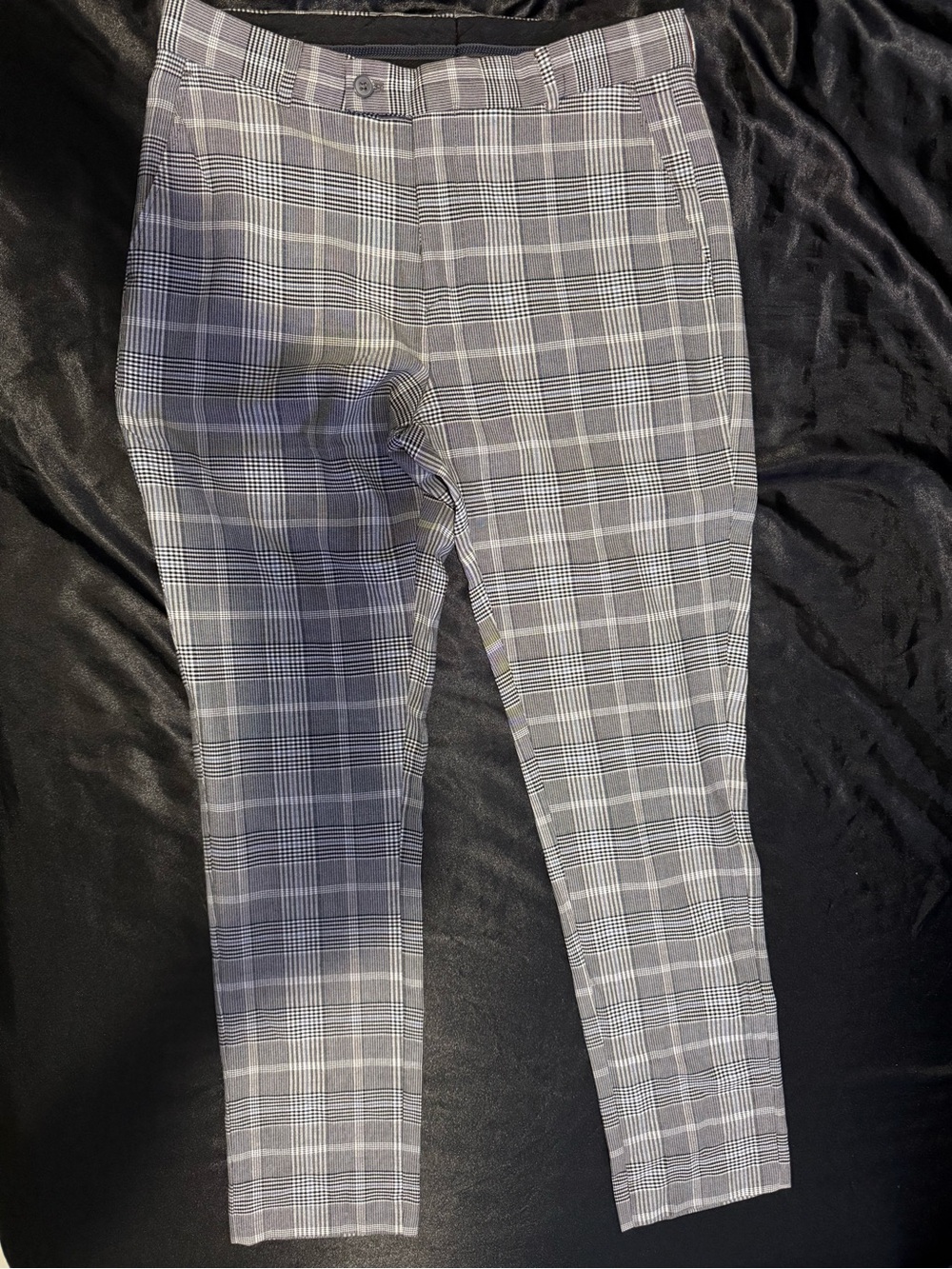 Gray Plaid Men's Dress Pants Boohoo man
